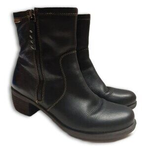 PIKOLINOS \ Genuine Leather Chunky Heels Ankle Bootie Black Sz 6 | Eur 37